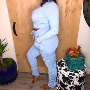 Baby Blue Lounge Two Piece Set